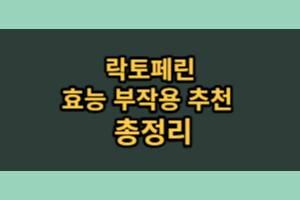 락토페린 효능 부작용 추천 (내돈내산 솔직 후기)