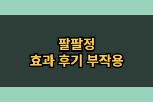 팔팔정 효과 부작용 내돈내산 후기