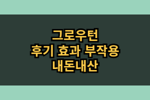 그로우턴 효과 부작용 내돈내산 후기